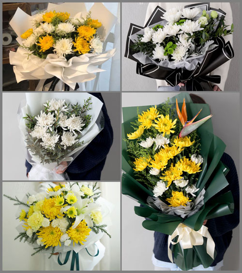 山东莱芜钢城区辛庄镇大徐家庄村白事花束代送